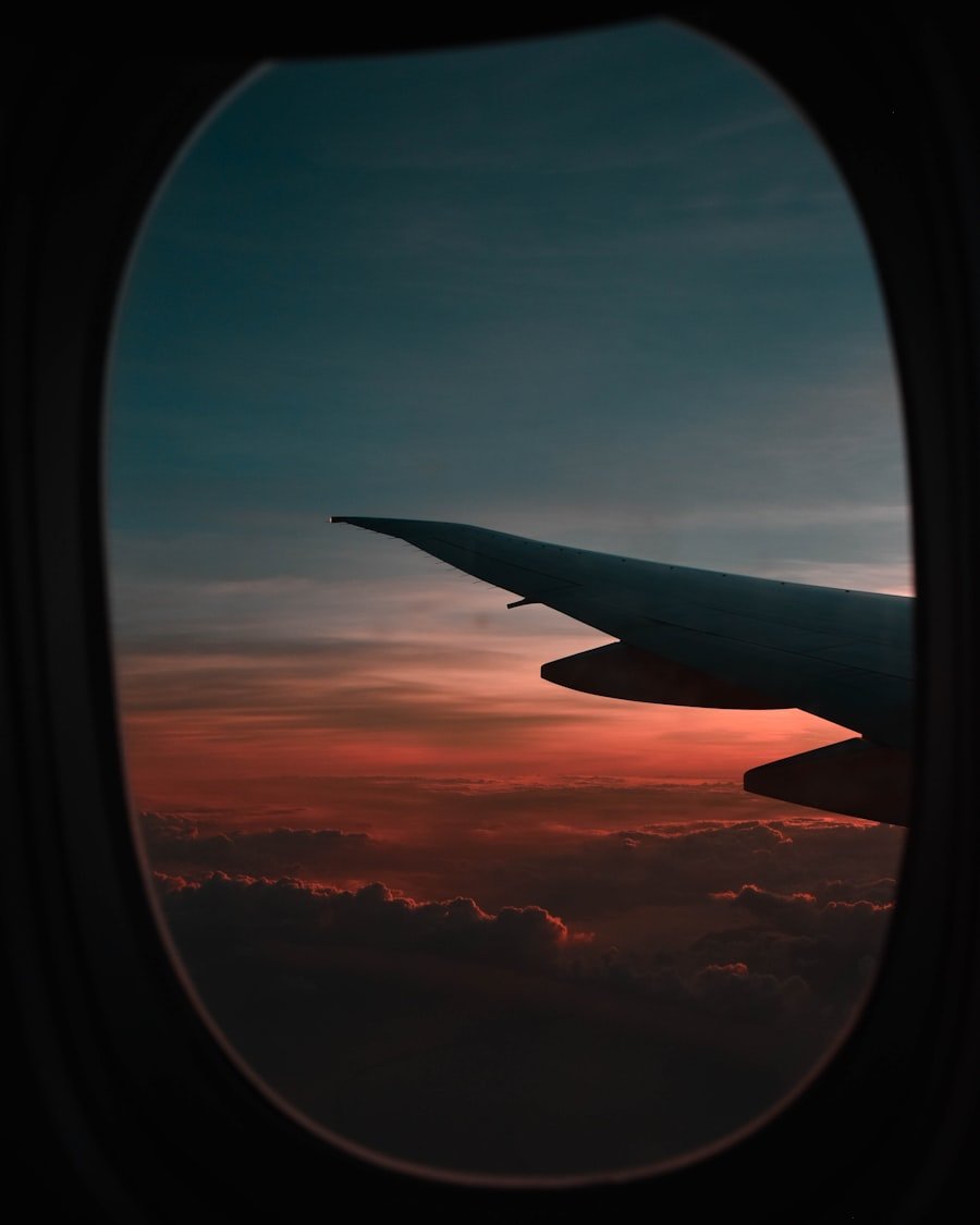 Vista aérea desde una ventana de avión