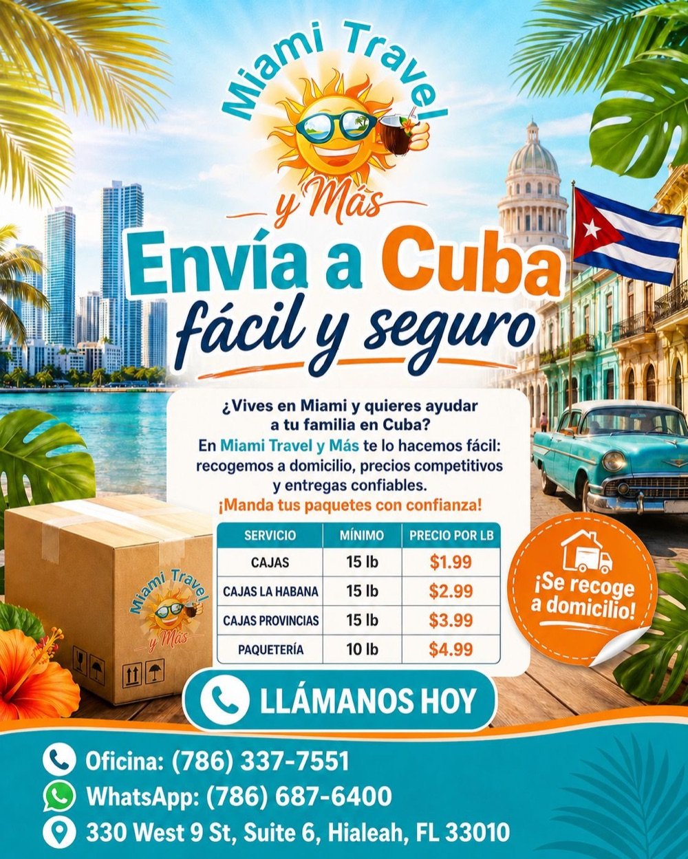 Envíos a Cuba desde $0.75 la libra